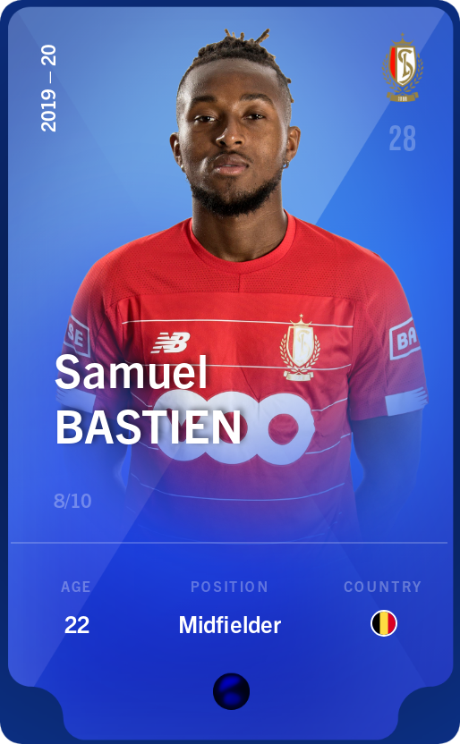 Sorare - Sorare Official - Samuel Bastien 2019-20 • Super Rare 8/10 - NFT # 4395053913478847531020011317556885390307520465841626545667412892273653728161