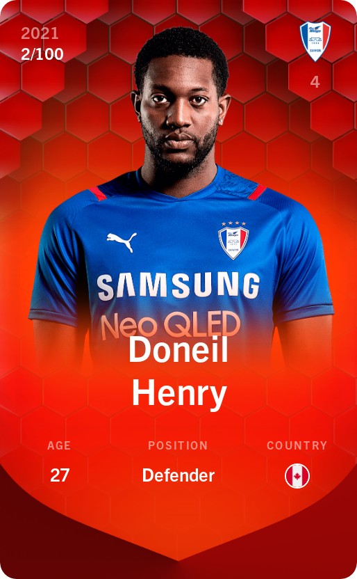 Sorare - Sorare Official - Doneil Henry 2021-22 • Rare 2/100 - NFT # 86589299777532872102932480939263604719421810264607662297748547852290401033670