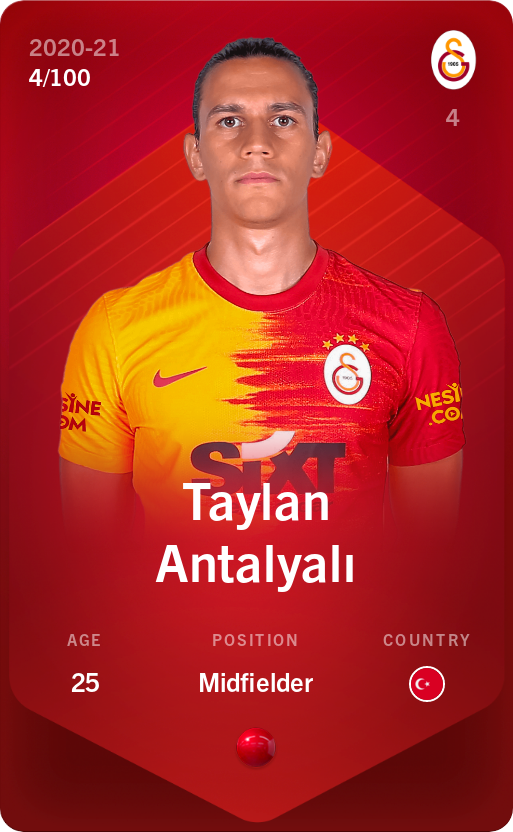 Sorare - Sorare Official - Taylan Antalyalı 2020-21 • Rare 4/100 - NFT # 28296194972027175043650739634662940517982631116404248380124697526764208291903