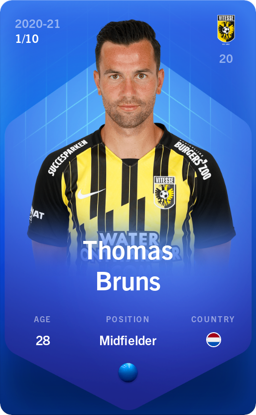 Sorare - Sorare Official - Thomas Bruns 2020-21 • Super Rare 1/10 - NFT # 20967889939695025215521776441114911940099352907455809393515399187749049735323