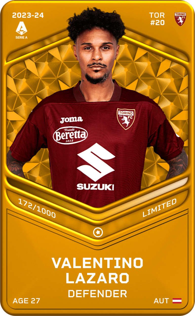 Valentino Lazaro 2023-24 • Limited 172/1000