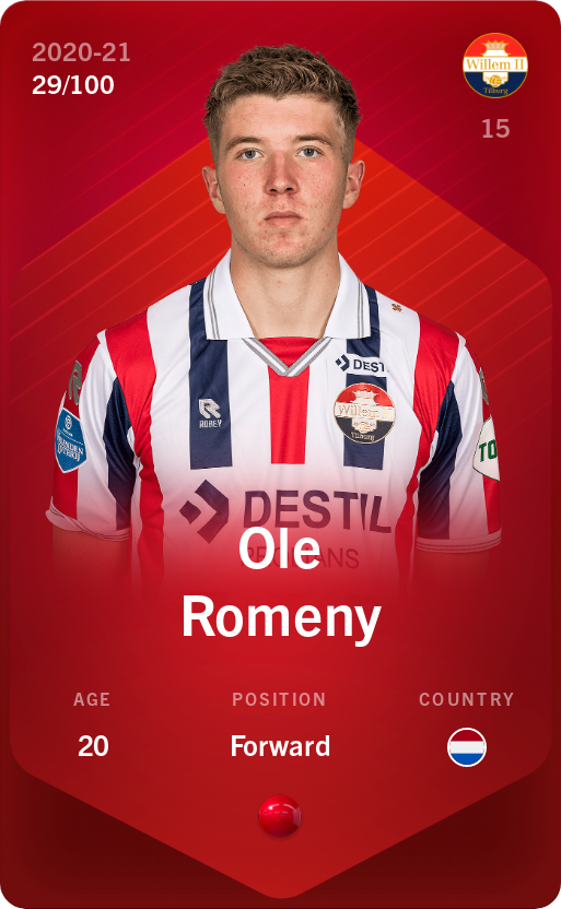 Sorare - Sorare Official - Ole Romeny 2020-21 • Rare 29/100 - NFT # 110000756386649674118521341875382559688679646067642016655784005787805033343246