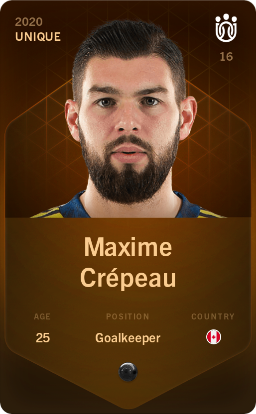 Sorare - Sorare Official - Maxime Crépeau 2020-21 • Unique - NFT # 66896437438653744696472779495944106107686760443045370409543206736623917912426