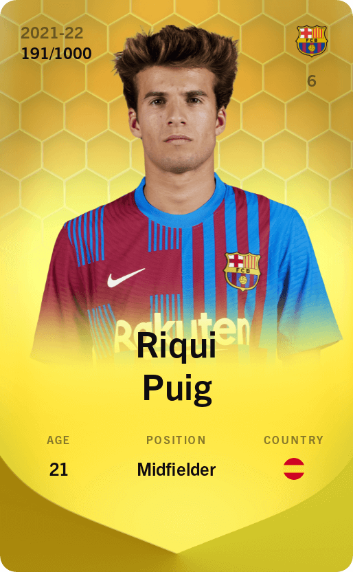 Riqui Puig 2021-22 • Limited 191/1000