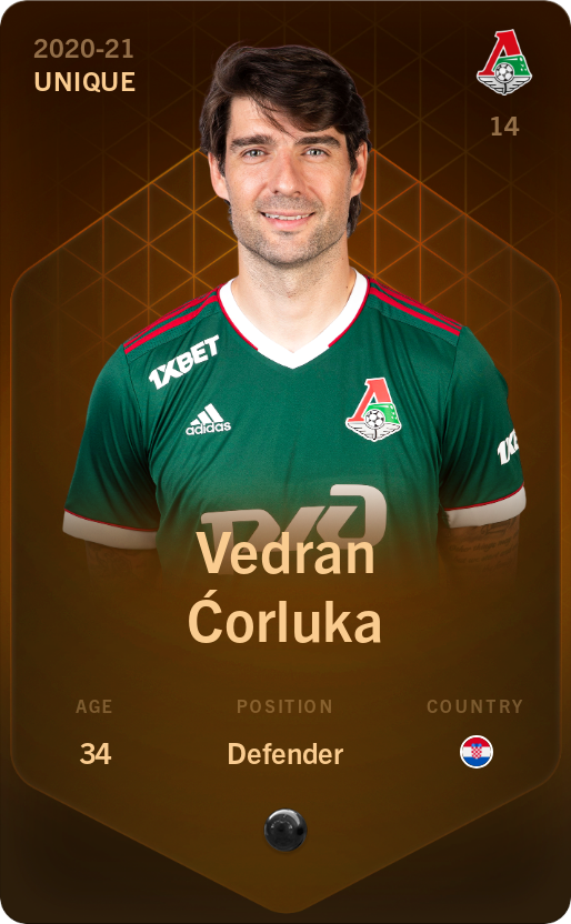 Sorare - Sorare Official - Vedran Ćorluka 2020-21 • Unique - NFT # 373358165778189248507818247942767660846950681757498735203877765039288476465