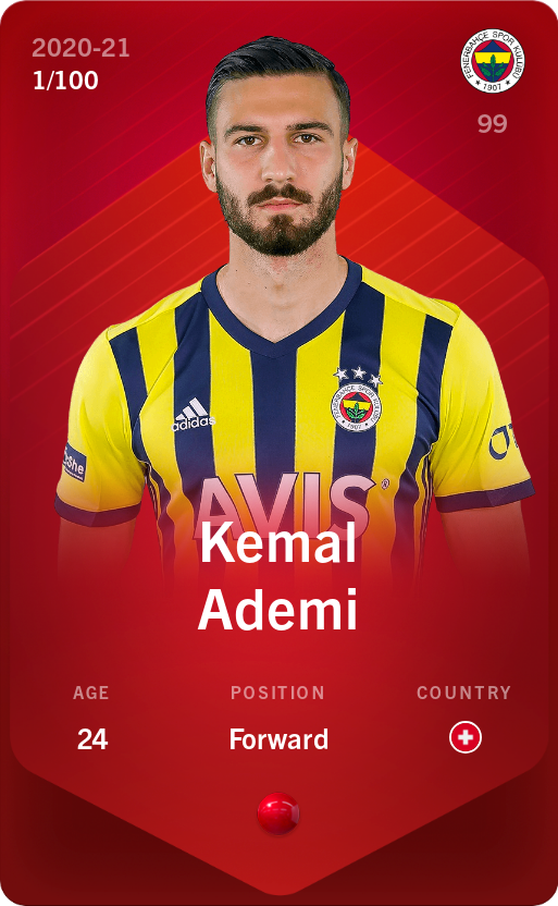 Sorare - Sorare Official - Kemal Ademi 2020-21 • Rare 1/100 - NFT # 62426889684864006353286233573104104564508764790939185190938946501078948701638