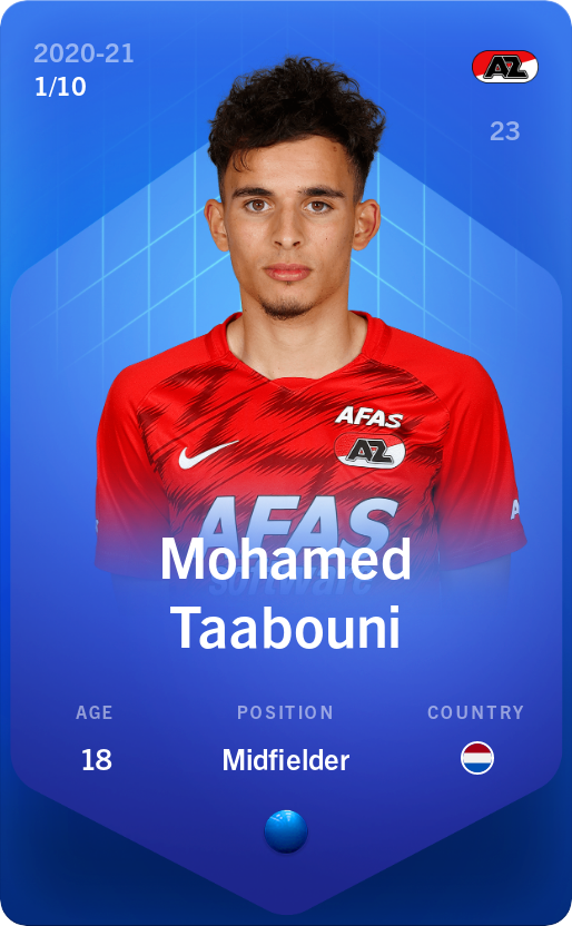 Sorare - Sorare Official - Mohamed Taabouni 2020-21 • Super Rare 1/10 - NFT # 115634341993408193552568096550336160476689344944375351018983251156605498070319