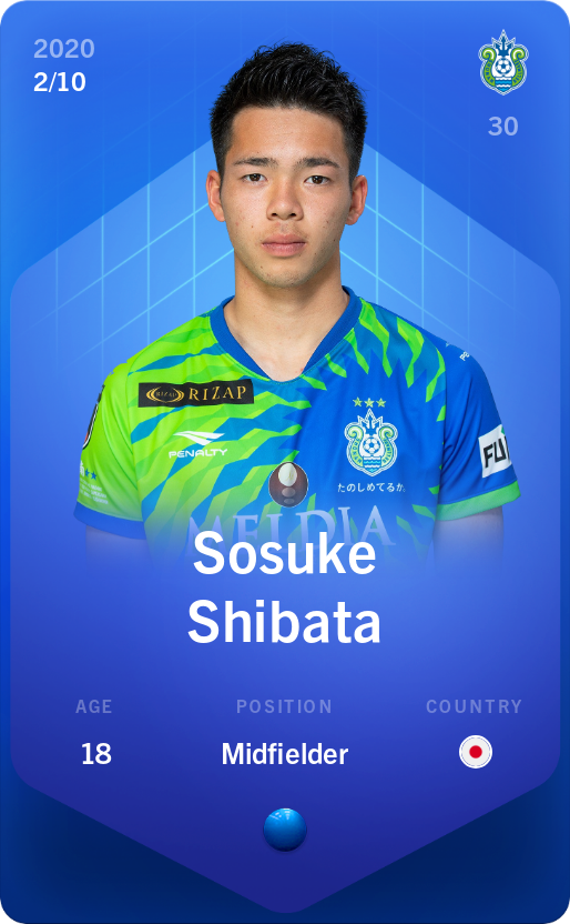 Sorare - Sorare Official - Sosuke Shibata 2020-21 • Super Rare 2/10 - NFT # 49485996353594999411357103917036437476114476013541491815242264691117271844837