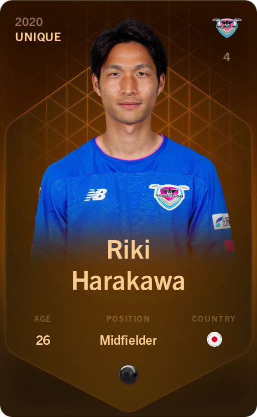 Sorare - Sorare Official - Riki Harakawa 2020-21 • Unique - NFT # 21937870045232095722654714956522130107643489676879001211192582993274768853775