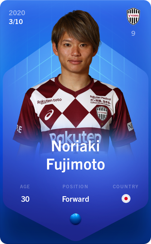 Sorare - Sorare Official - Noriaki Fujimoto 2020-21 • Super Rare 3/10 - NFT # 58897407055831794560681940209558426519802314783205914066245654574748127425082