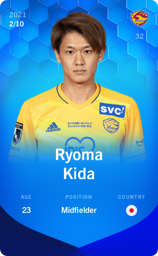 Sorare - Sorare Official - Ryoma Kida 2021-22 • Super Rare 2/10 - NFT # 14350192001575280194165430590601217181245407475673128095019713849356408031842