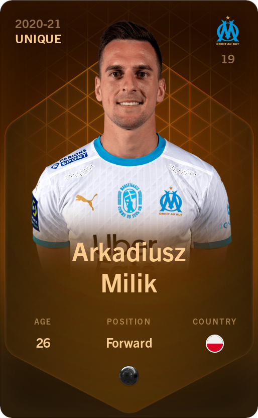 Sorare - Sorare Official - Arkadiusz Milik 2020-21 • Unique - NFT # 55523612238645728601185733408321765272088057847692307443449297003819954764060