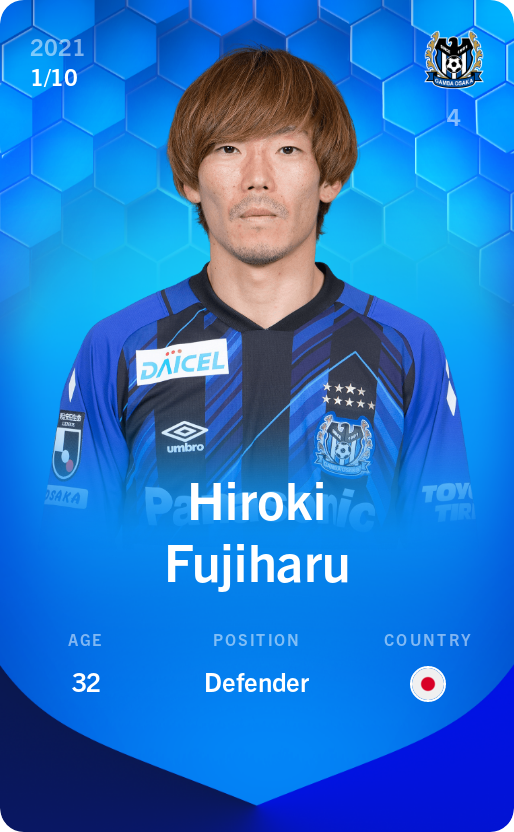 Sorare - Sorare Official - Hiroki Fujiharu 2021-22 • Super Rare 1/10 - NFT # 51018158539986420153749302106473836673605977386867500820641103987788914745425