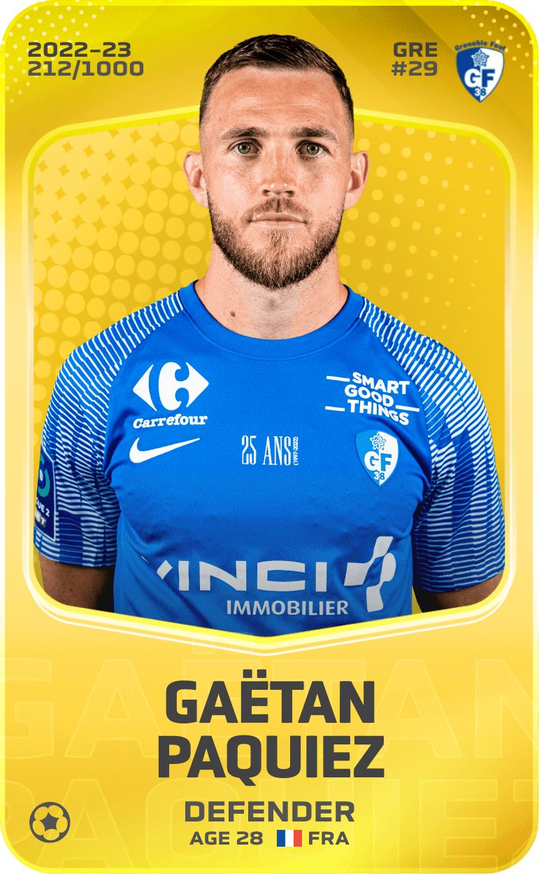 Gaëtan Paquiez 2022-23 • Limited 212/1000