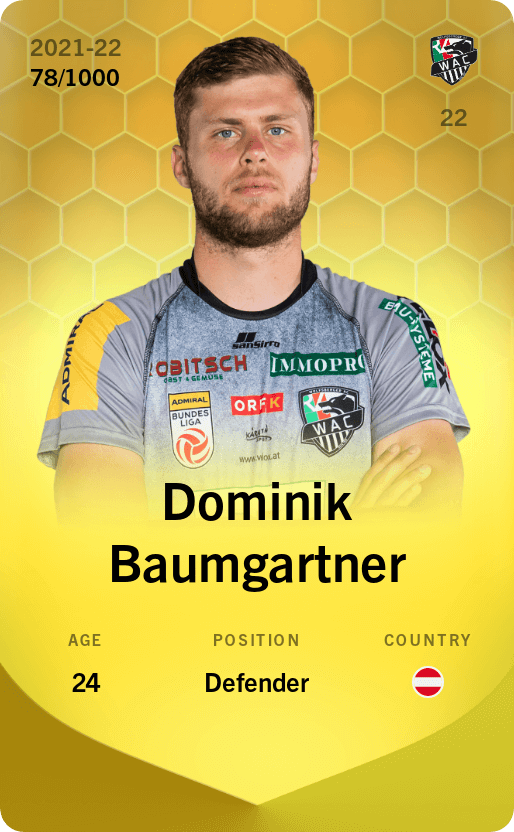Dominik Baumgartner 2021-22 • Limited 78/1000