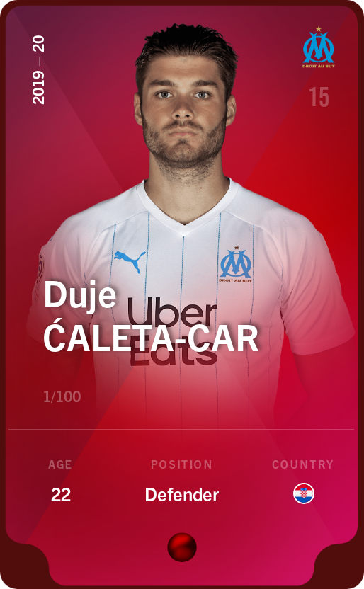 Sorare - Sorare Official - Duje Ćaleta-Car 2019-20 • Rare 1/100 - NFT # 21825341637725047578084113818291098615785943998178347469748873470393075704036