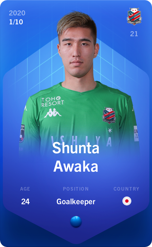 Sorare - Sorare Official - Shunta Awaka 2020-21 • Super Rare 1/10 - NFT # 42135162508729632018421237607630380959094924324500769947890396353654659564834