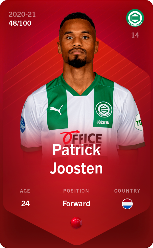 Sorare - Sorare Official - Patrick Joosten 2020-21 • Rare 48/100 - NFT # 85636492011634039365352188858594580813433146935453335956863841383421705341640