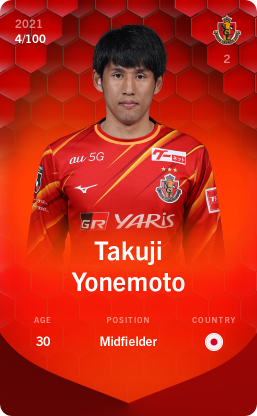 Sorare - Sorare Official - Takuji Yonemoto 2021-22 • Rare 4/100 - NFT # 26821773334087912988262493296796325718724534712984613946991392683316671721628