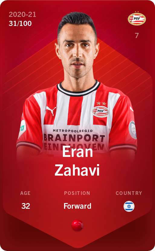 Sorare - Sorare Official - Eran Zahavi 2020-21 • Rare 31/100 - NFT # 69174718917347921061143980222714127280497621012644361069448896876902827934416