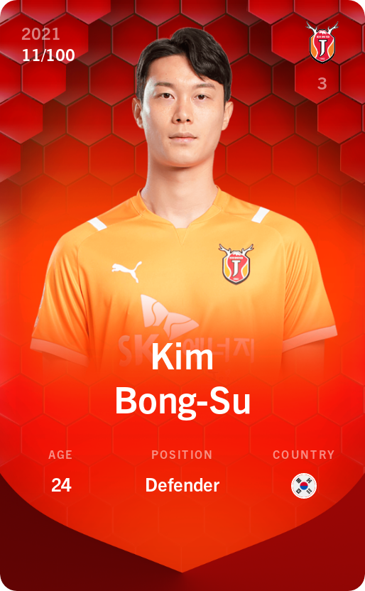Sorare - Sorare Official - Kim Bong-Su 2021-22 • Rare 11/100 - NFT # 80928855395136592554969793557867373655437116295806715474499701879286216538073