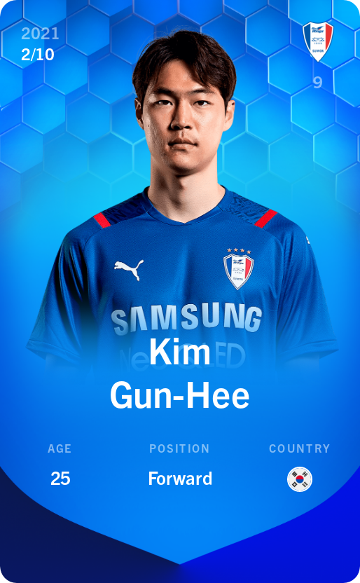 Sorare - Sorare Official - Kim Gun-Hee 2021-22 • Super Rare 2/10 - NFT # 33122079727785835903661166988783118440788676108504974532717965544046261302276