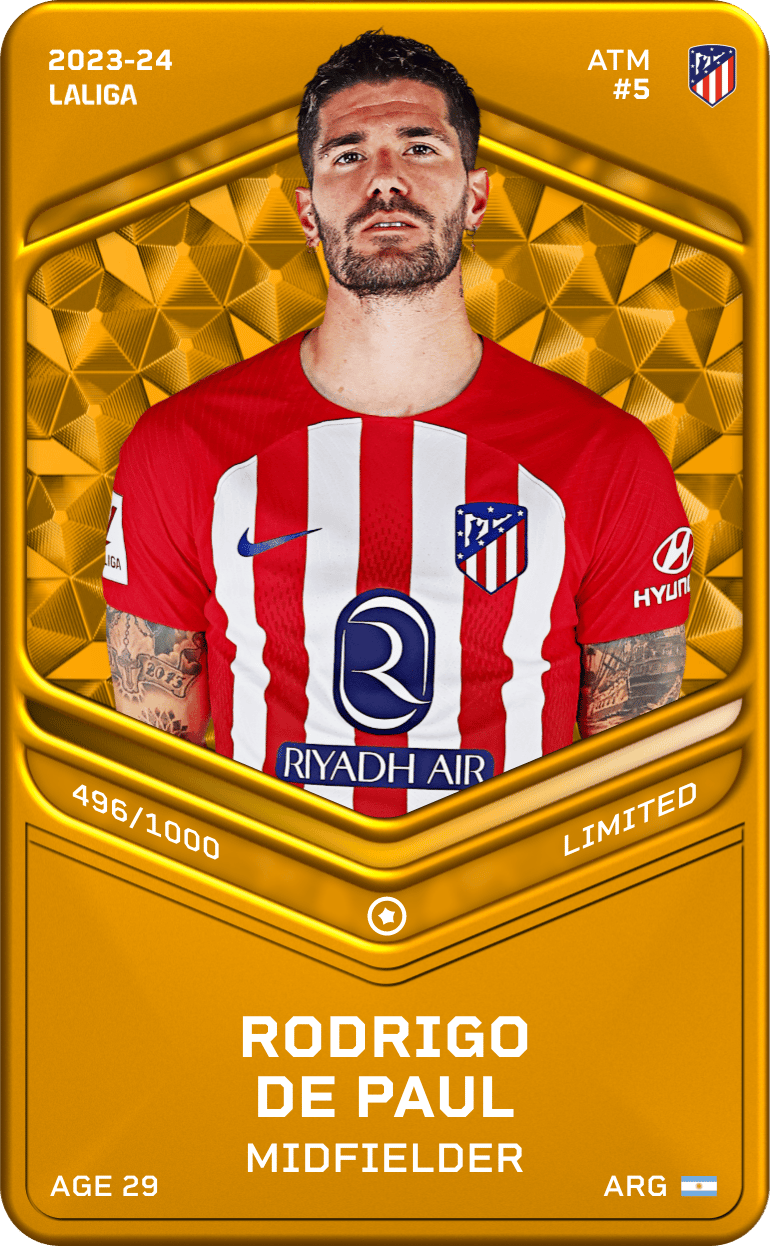 Rodrigo De Paul 2023-24 • Limited 496/1000