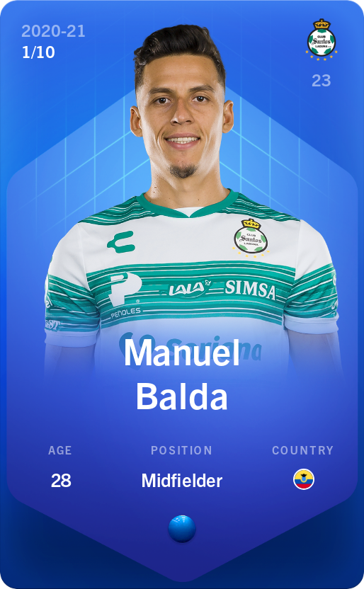 Sorare - Sorare Official - Manuel Balda 2020-21 • Super Rare 1/10 - NFT # 113183679097873130791009283062930697174156998975892250235991433747295298117108