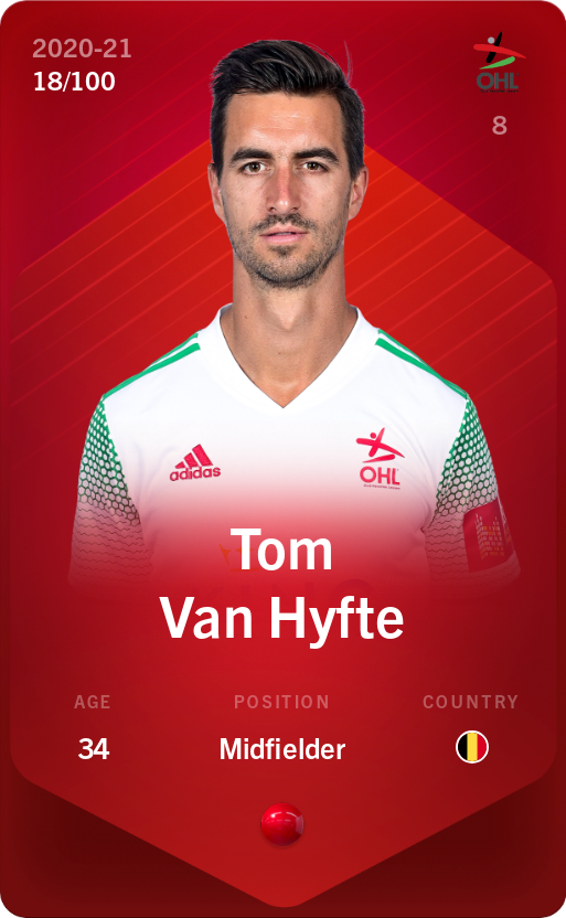 Sorare - Sorare Official - Tom Van Hyfte 2020-21 • Rare 18/100 - NFT # 30391021677787945574893831045714455996059530938596183988726714259774297609514