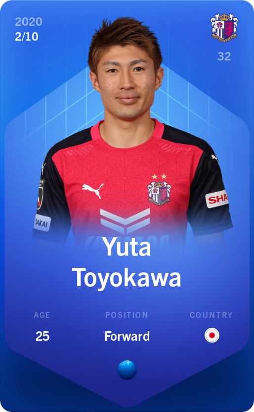 Sorare - Sorare Official - Yuta Toyokawa 2020-21 • Super Rare 2/10 - NFT # 60593861570873689387102773261442982077528950767206006883209386083749139582740