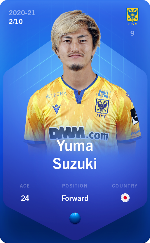 Sorare - Sorare Official - Yuma Suzuki 2020-21 • Super Rare 2/10 - NFT # 66275434575155392247450600349277729376667874653069981327036124881445008265621