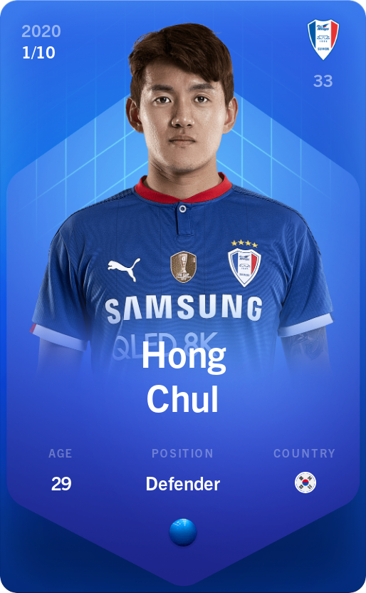 Sorare - Sorare Official - Hong Chul 2020-21 • Super Rare 1/10 - NFT # 81663935849268004233953432051099128950965185218364585539787410777753831092370