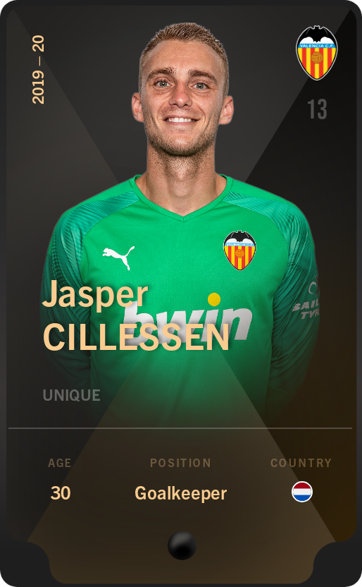 Sorare - Sorare Official - Jasper Cillessen 2019-20 • Unique - NFT # 11479416949407437716731358143461737055478590636049916267970908924559183337160