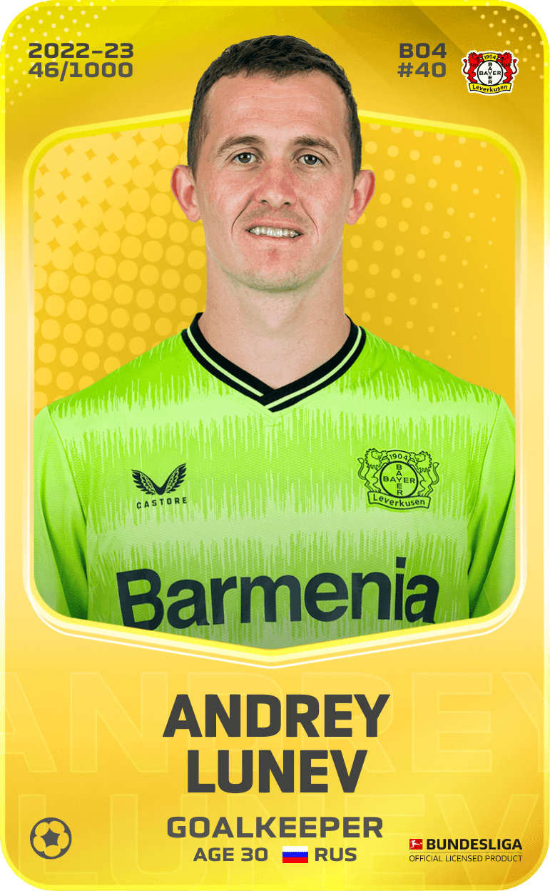 Andrey Lunev 2022-23 • Limited 46/1000