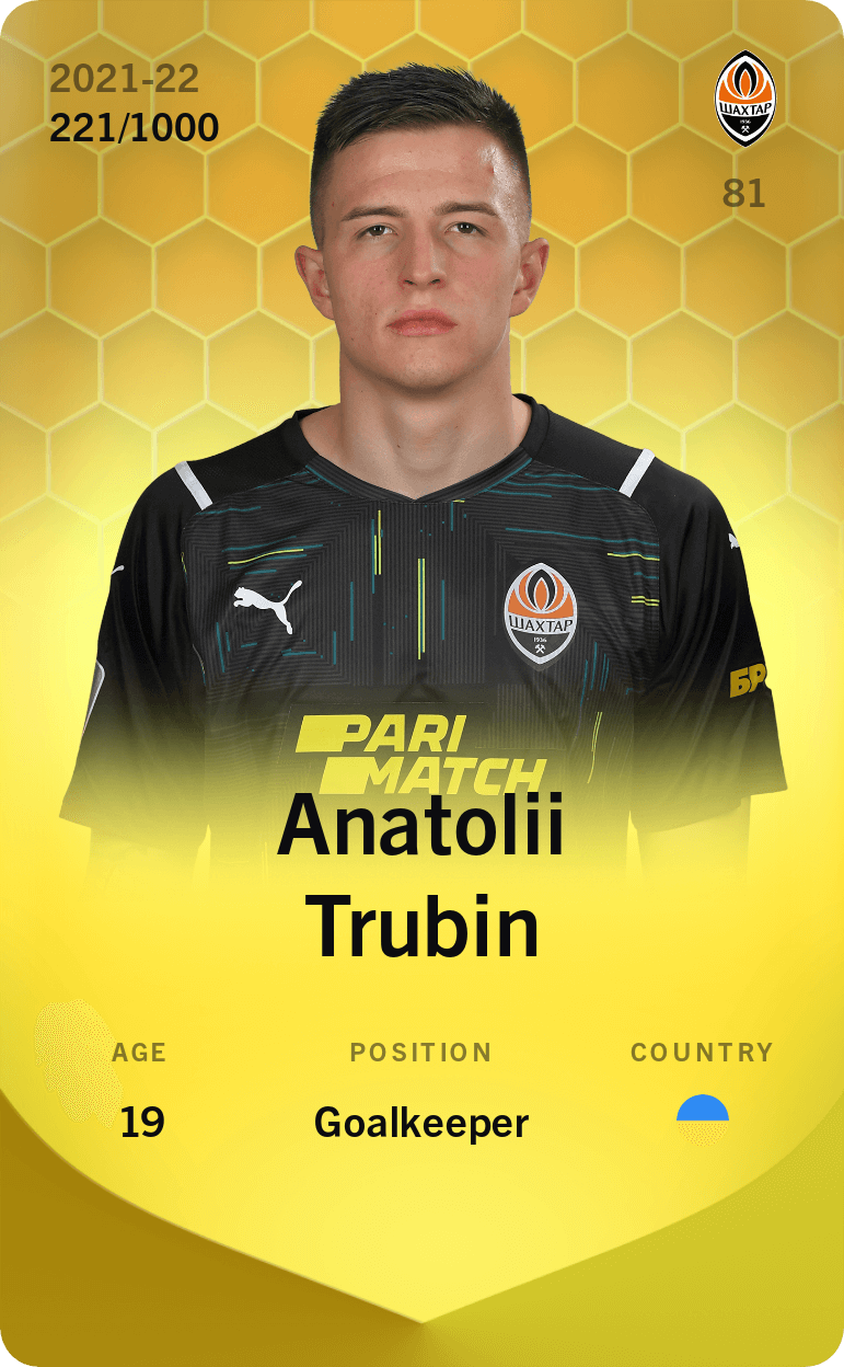 Anatolii Trubin 2021-22 • Limited 221/1000