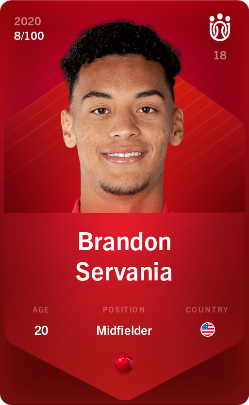 Sorare - Sorare Official - Brandon Servania 2020-21 • Rare 8/100 - NFT # 96663719764894860952395002162138447497695831715873109960985700789861833363417