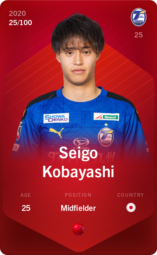 Sorare - Sorare Official - Seigo Kobayashi 2020-21 • Rare 25/100 - NFT # 84270153731916174132726606103202998046351916875873369709333726042097391422430