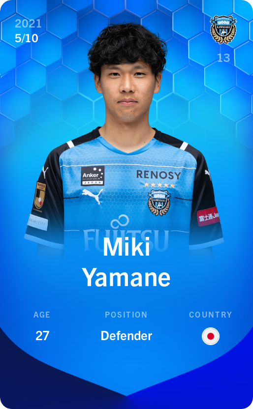 Sorare - Sorare Official - Miki Yamane 2021-22 • Super Rare 5/10 - NFT # 25435386840171661403645761132262063785677318491039141434709190107528787611016