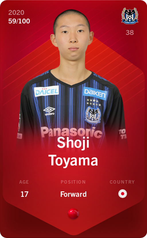 Sorare - Sorare Official - Shoji Toyama 2020-21 • Rare 59/100 - NFT # 45172232510590942753873964806576999488714377799813937257892679767985218197526