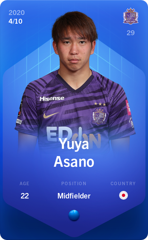 Sorare - Sorare Official - Yuya Asano 2020-21 • Super Rare 4/10 - NFT # 50673226652175062924861157822081895062841846993962379545619506941655931557580