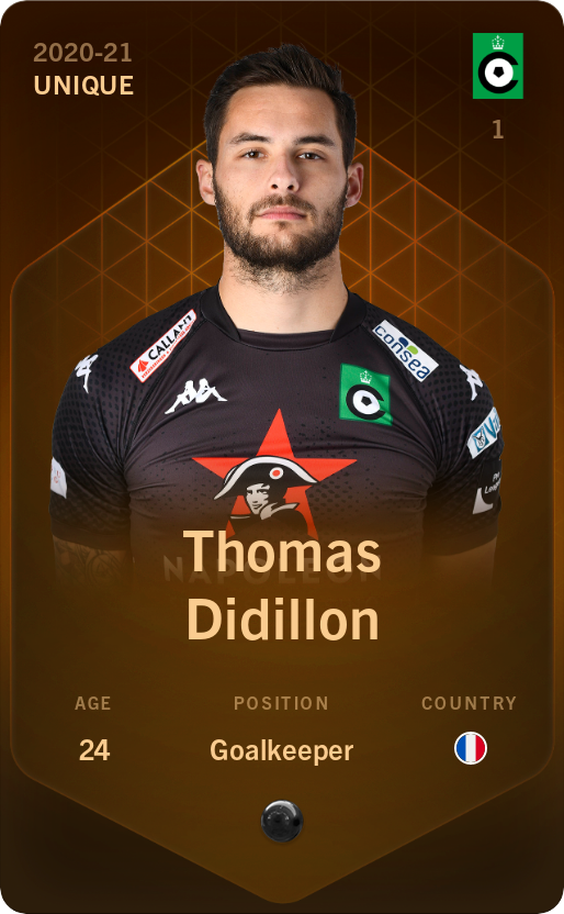 Sorare - Sorare Official - Thomas Didillon 2020-21 • Unique - NFT # 33372896676432417499469569622420001235910486229254284181350104557743717922176