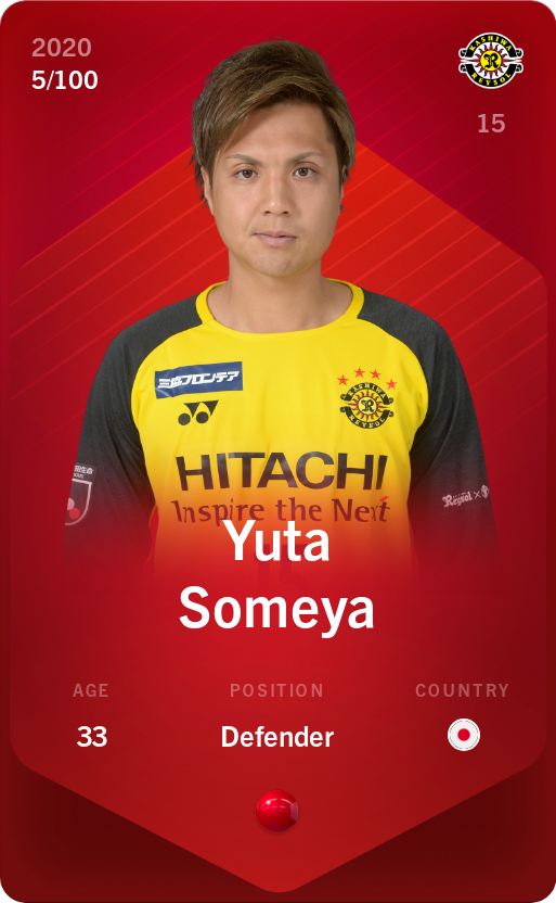 Sorare - Sorare Official - Yuta Someya 2020-21 • Rare 5/100 - NFT # 7696359418253903748789534963084800848847305527161667432427957489423494639999
