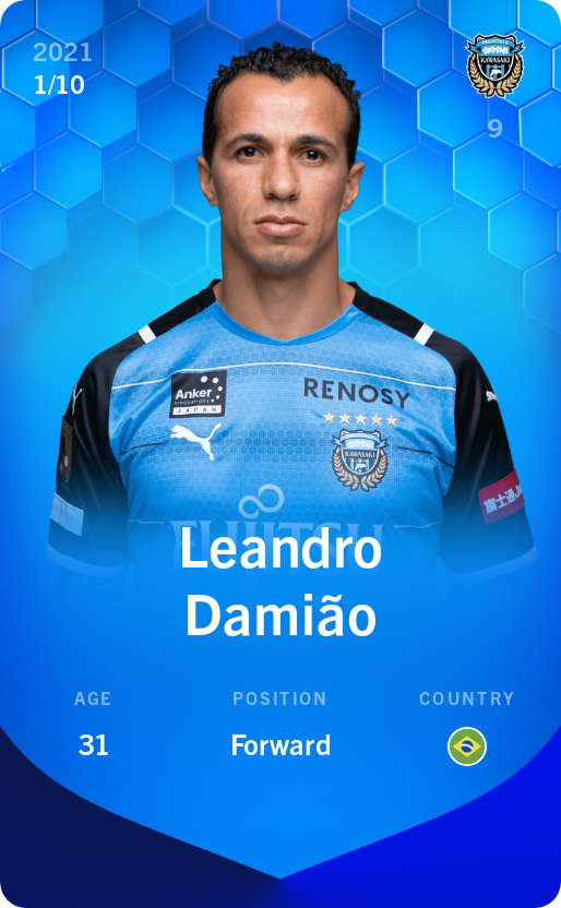 Sorare - Sorare Official - Leandro Damião 2021-22 • Super Rare 1/10 - NFT # 47527979620429539303267844583433353616375582267225157547729085566513667325678