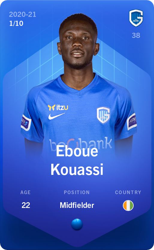 Sorare - Sorare Official - Eboue Kouassi 2020-21 • Super Rare 1/10 - NFT # 33281773964450036580374036238626757616503689867546509343004053233663110721088
