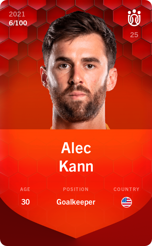 Sorare - Sorare Official - Alec Kann 2021-22 • Rare 6/100 - NFT # 19189960625806697683394834541521943564804080635454515252795719212991248247493
