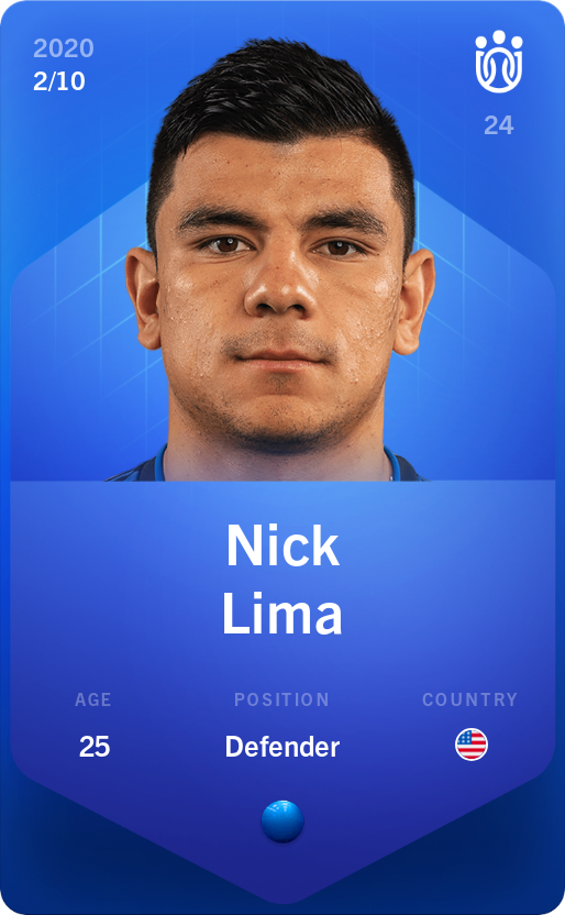 Sorare - Sorare Official - Nick Lima 2020-21 • Super Rare 2/10 - NFT # 96655285351348231906042764245478359042098117978292910514304507324391853825875