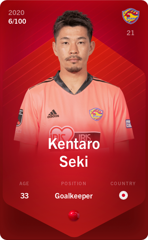 Sorare - Sorare Official - Kentaro Seki 2020-21 • Rare 6/100 - NFT # 73356240075750310348402647541645960031586514287112140320042597444376094048923