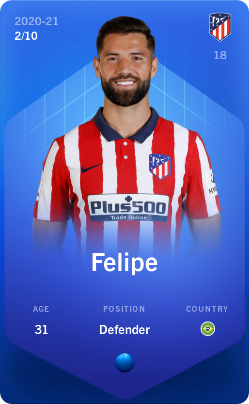 Sorare - Sorare Official - Felipe 2020-21 • Super Rare 2/10 - NFT # 5929310293880032397799510141377588105889032893062523297334406292194956035965