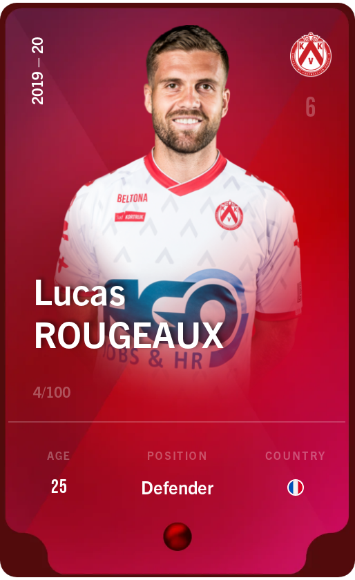 Sorare - Sorare Official - Lucas Rougeaux 2019-20 • Rare 4/100 - NFT # 94292305419684350330124966257310176757810335614060180653919578107927974612702