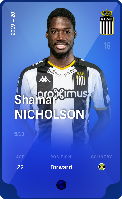 Sorare - Sorare Official - Shamar Nicholson 2019-20 • Super Rare 5/10 - NFT # 36515820033730715163521380824603682629657159860197415045742897643772775100846